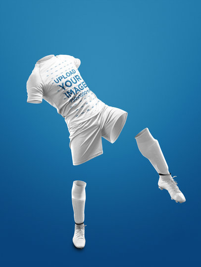 Custom Soccer Jerseys - Mockup of an Invisible Soccer Player