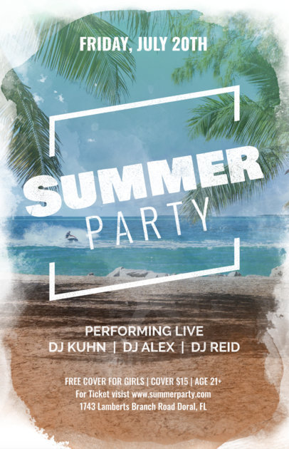 online flyer maker for a summer party