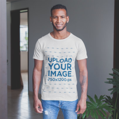 Placeit Back Side Hoodie Mockup Of A Man Walking Down A Street