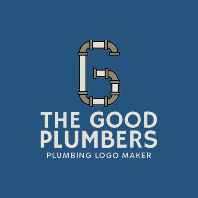 Placeit - Plumbing Logo Maker with Pipe Lettering