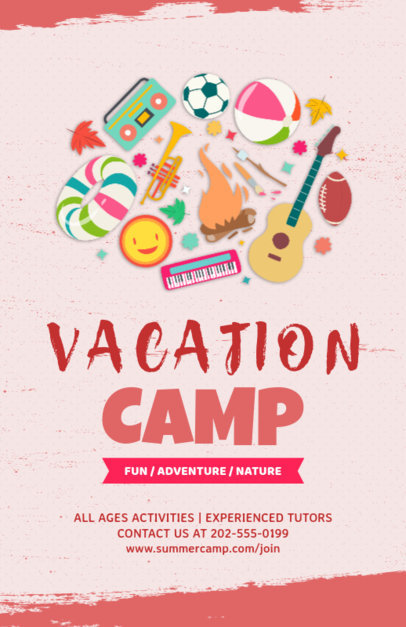 placeit flyer design template for summer camp flyers