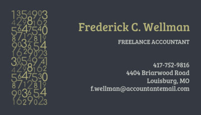 Placeit Freelance Bookkeeper Customizable Business Card Template
