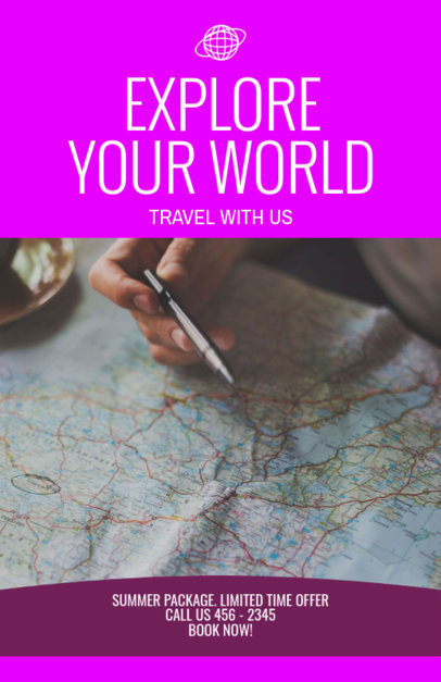 placeit vacation flyer maker for a travel agency orange theme vacation flyer