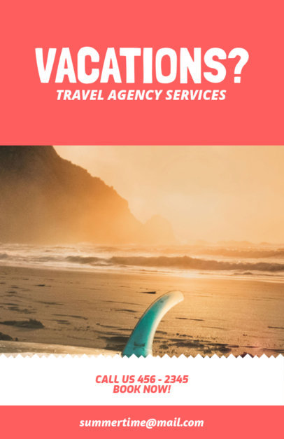 placeit vacation flyer maker for a travel agency orange theme