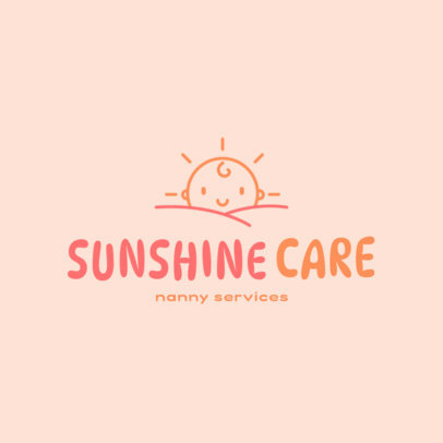 placeit babysitter services logo maker babysitter logo