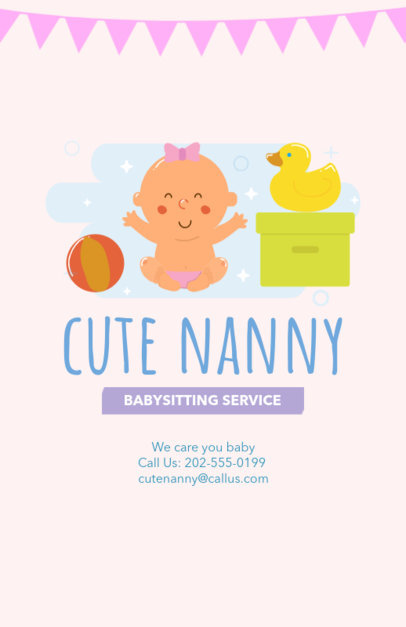 placeit child care flyer maker with baby mobile mobile flyer maker