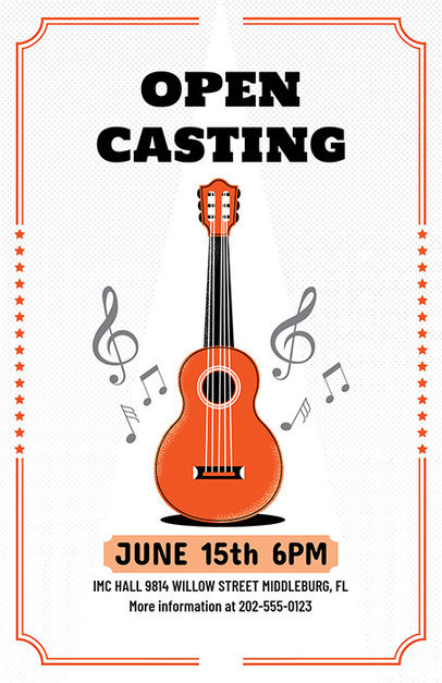 placeit movie auditions casting flyer template
