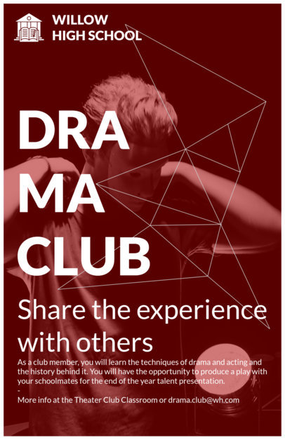 placeit school drama club flyer maker