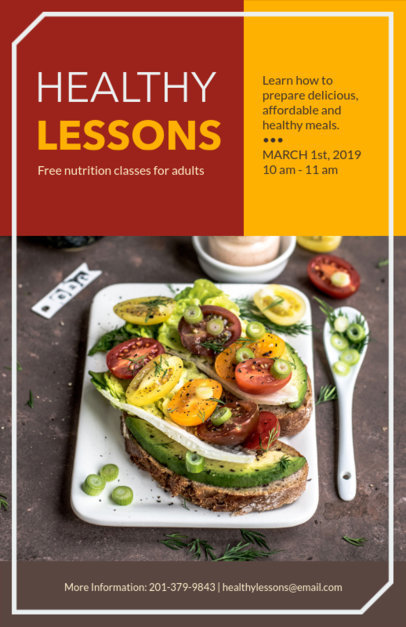 placeit healthy nutrition flyer design template