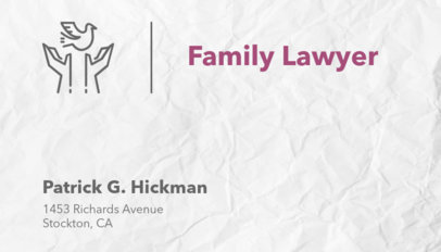 Family Law Practice Business Card Maker 
