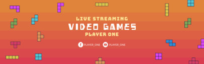 placeit twitch offline banner template with retro font