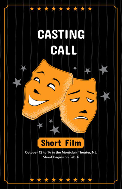 placeit flyer maker for short film casting call casting notice template