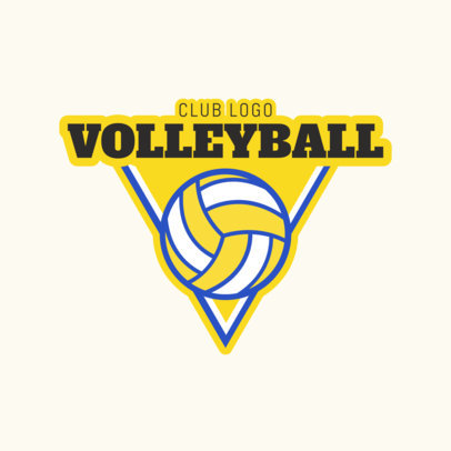 placeit volleyball team logo template