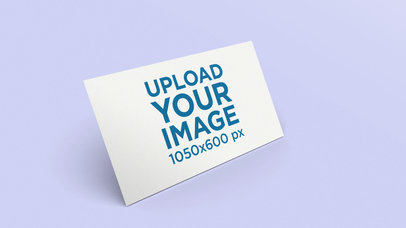 Business Card Mockup over a Custom Flat Background