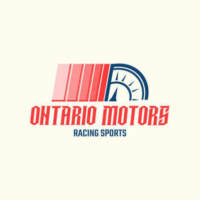 placeit racing logo design template for a sports car team racing logo design