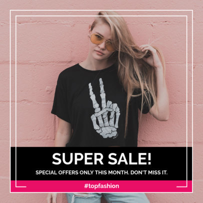 Edgy Instagram Post Creator for Fashion Sales