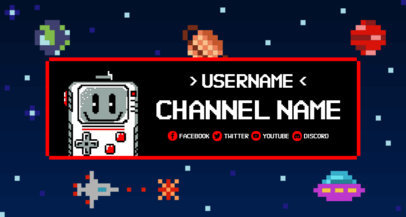 Placeit Twitch Banner Maker With Kawaii 8 Bit Characters