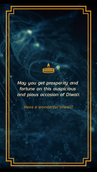 Diwali Holiday Instagram Story Creator with a Positive Quote