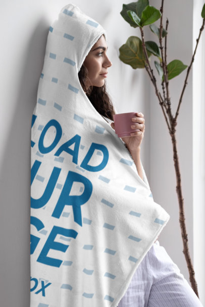 Hooded Blanket Mockup Generator Try 15k Mockups For Free Placeit