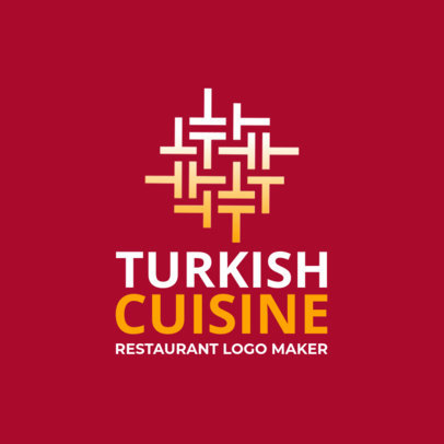 Turkish Restaurant Logo Maker with a Patterned Letter Graphic 1224f 2309