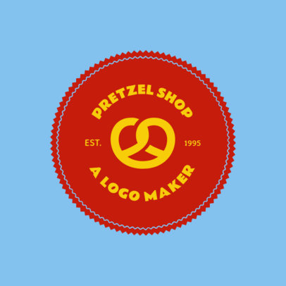 Logo Generator for a Fast Food Restaurant with a Pretzel Graphic 1013c
