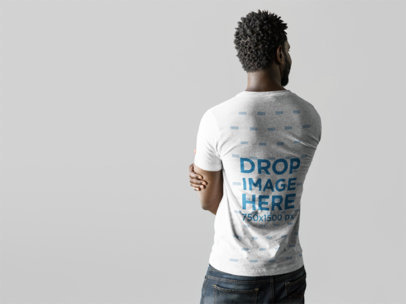 placeit t shirt mockup featuring a male model in a photoshoot