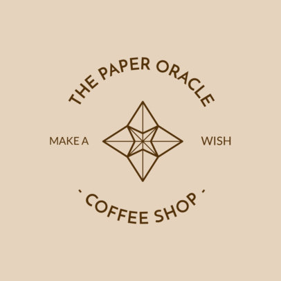Logo Maker with an Origami Figure for a Coffee Shop 950f-2477
