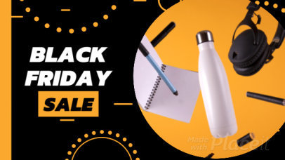 Black Friday Facebook Cover Video Maker with Flashing Dots 1214a-363