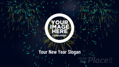 Intro Maker with a Logo Reveal Animation in New Year's Dazzling Fireworks 1974