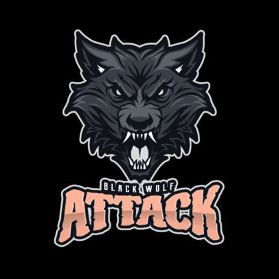 Placeit Gaming Logo Maker Featuring A Lonely Wolf Clipart