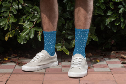 Placeit - Ghosted Mockup of a Pair of Sublimated Socks