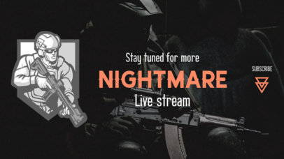 Placeit Youtube Banner Maker For A Gaming Channel With Pubg Inspired Icons