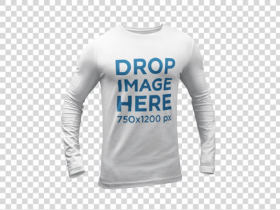placeit studio long sleeve tee mockup featuring a flat lay