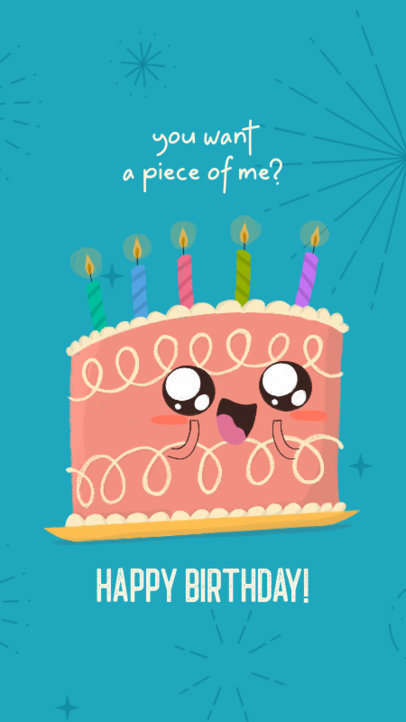 Placeit Instagram Story Generator Featuring A Birthday Wish With