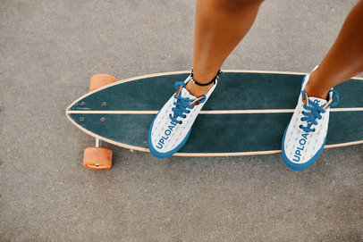 Download Placeit - Mockup of a Pair of Sublimated Canvas Sneakers