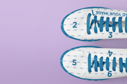 Download Placeit - Mockup of a Pair of Sublimated Canvas Sneakers