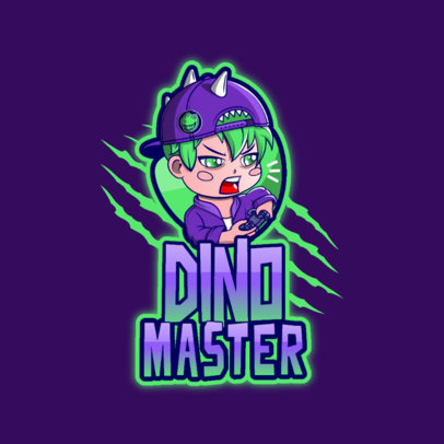 Placeit Chibi Style Logo Template Featuring A Gamer Anime Boy