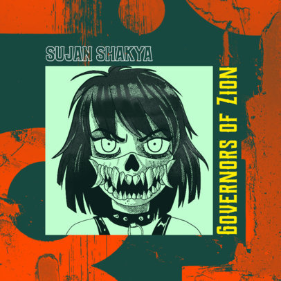 Placeit Rap Album Cover Maker Featuring Horror Anime Graphics
